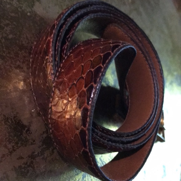 Snakeskin Belt Esquire Leather Cocco Cognac - Picture 14 of 16